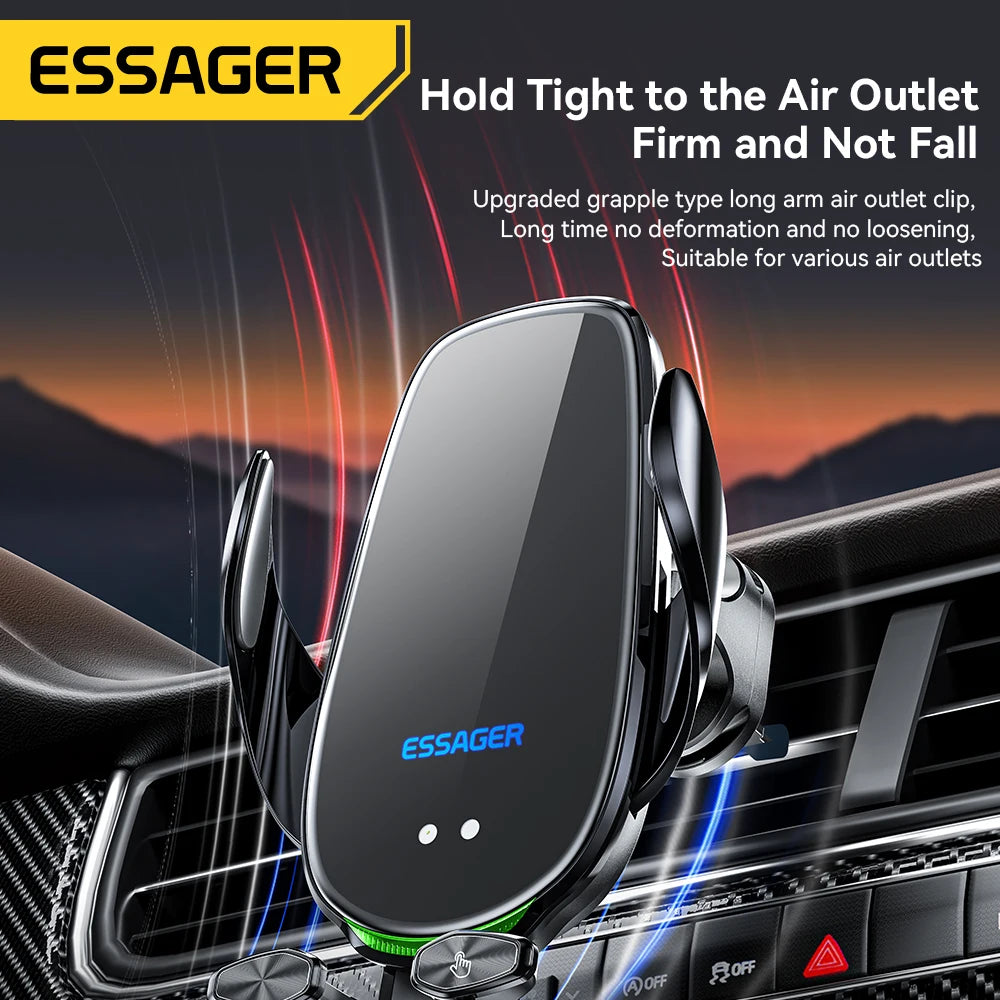 Wireless Car Charger Mount – Fast 15W Charging, Auto Lock, Compatible with All Smartphones | ORMEA