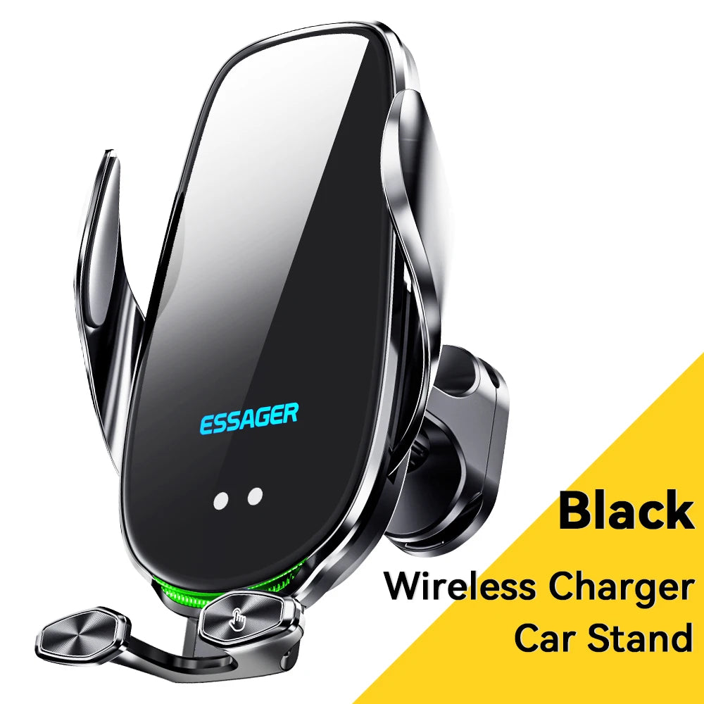 Wireless Car Charger Mount – Fast 15W Charging, Auto Lock, Compatible with All Smartphones | ORMEA