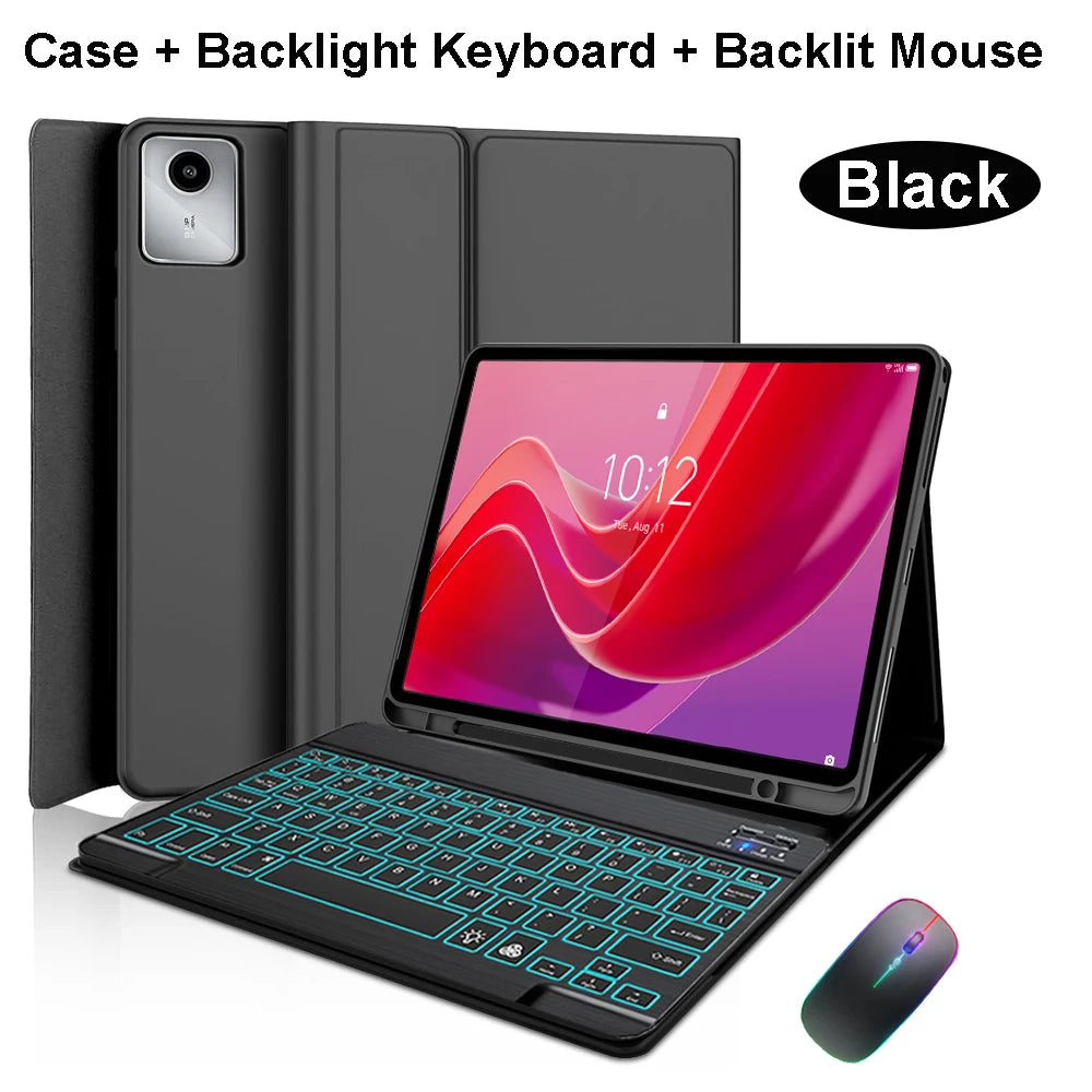 Case for Lenovo Tab M11 11inch,Bluetooth Keyboard cover for Xiaoxin Pad 11 in 2024/2025,for Lenovo Idea Tab 11 Smart Stand Cover